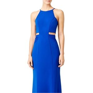 Badgley Mischka Royal Blue Keena Maxi Dress